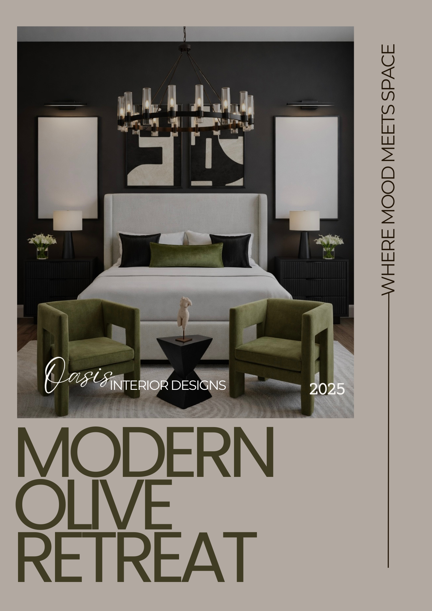 Modern Olive Retreat- Full Room Package